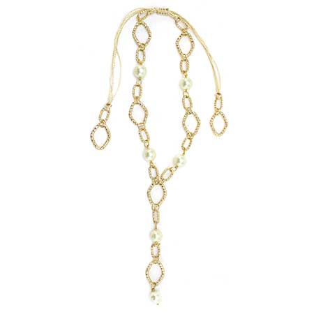 Collar Con Perlas Y Eslabones