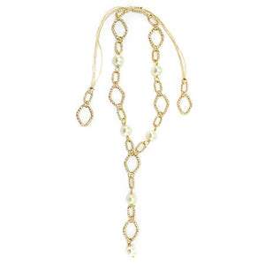 Collar Con Perlas Y Eslabones