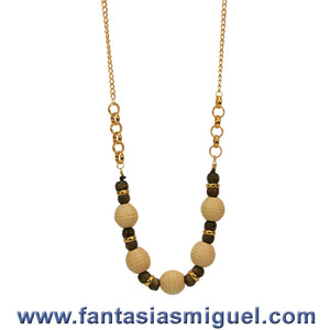 Collar De Cuentas Rayadas