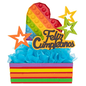 Centro De Mesa Feliz Cumpleaños Multicolor