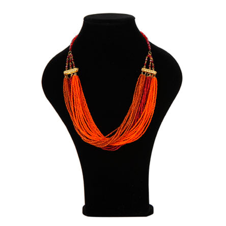 Collar De Chaquiras Naranja