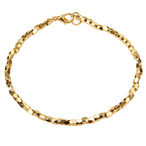 Pulsera Con Cuenta Facetada Oro