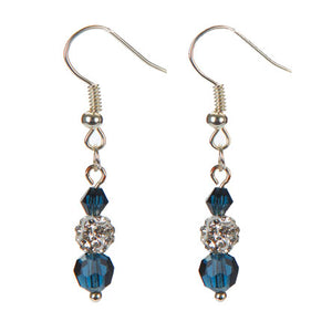 Aretes Plata Con Cristal Preciosa