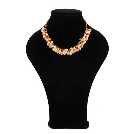 Collar De Engarces Con Perlas Y Rondeles