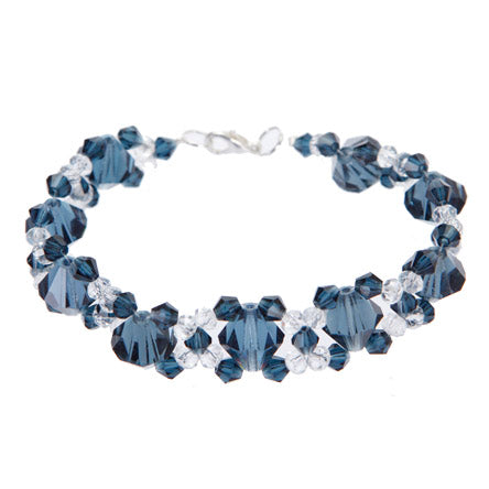 Pulsera De Cristal Preciosa Y Rondel Cristal