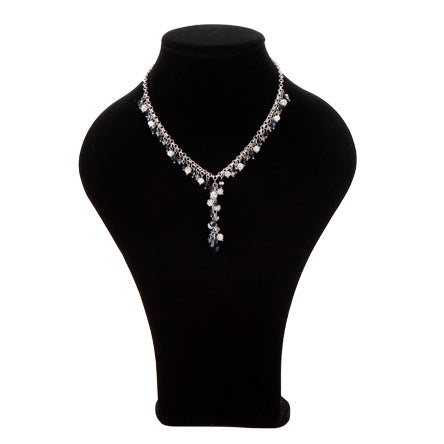 Collar Cristal Preciosa Y Cuenta Redonda Con Piedra