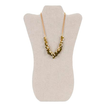 Collar De Perlas Y Cuentas Olivo