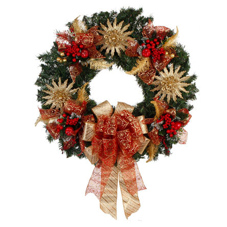 Corona Con Pick Navideño Y Ornamento Diamantado