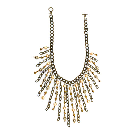 Collar Oro Vintage Con Perlas