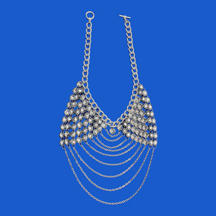 Collar De Cadenas Y Octagones Plata