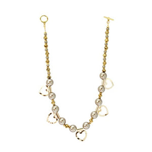 Collar Corazones Oro-Topacio