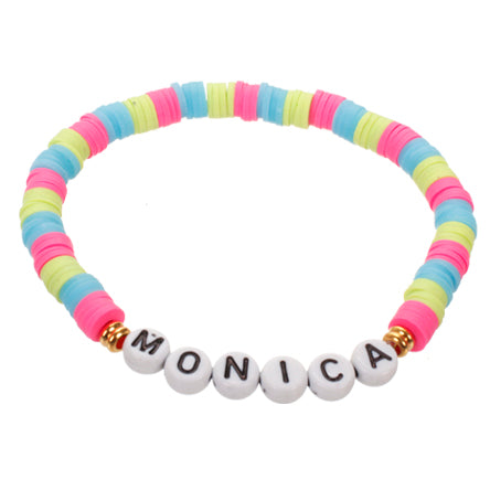 Pulsera Multicolor Con Nombre mónica