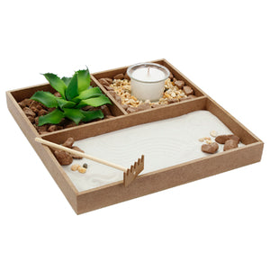 Jardín Zen Con Base De Tres Divisiones