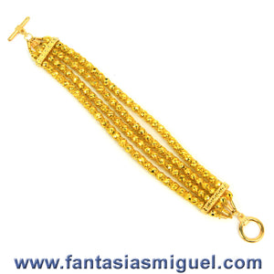 Pulsera Dorada Con Malla