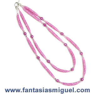 Collar Rosa Con Malla