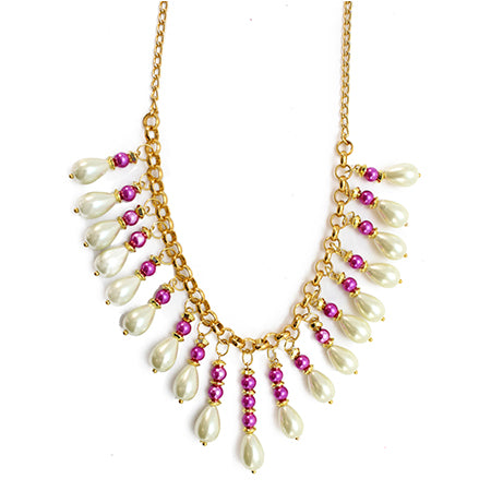 Collar Con Perlas Marfil-Fiusha