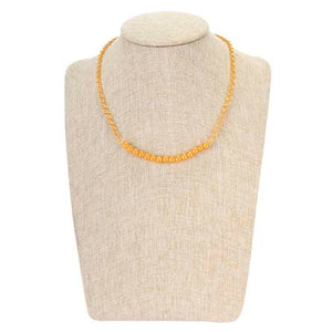 Collar De Cadena Con Perlas Destello Oro