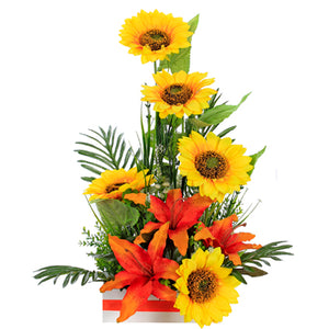 Centro De Mesa Con Girasoles