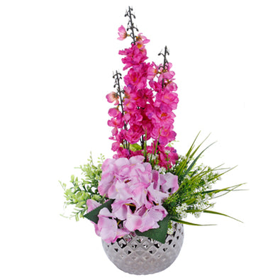 Fantasías Miguel Clave:SR1045 Florero Lila Hortensias