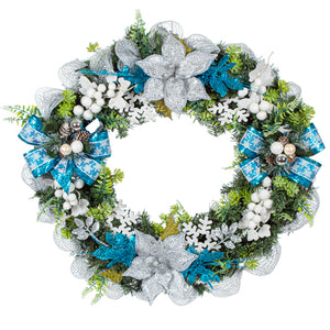 Corona De Pared Copos Blancos