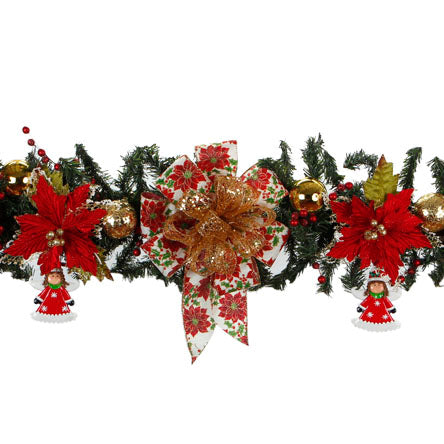 Guía Con Nochebuena Decorada Y Adorno Navideño Masa