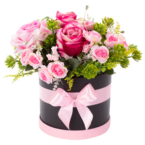 Arreglo Floral Rosa/Negro