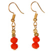 Fantasías Miguel Clave:SZ234 Aretes Con Rondel Naranja/Oro