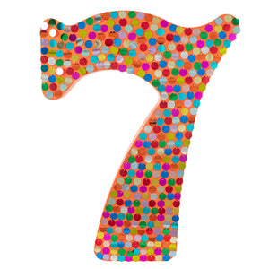 Adorno Numero 7 Con Lentejuela