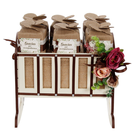 Cuna Mecedora Baby Shower Cafe/Rustico