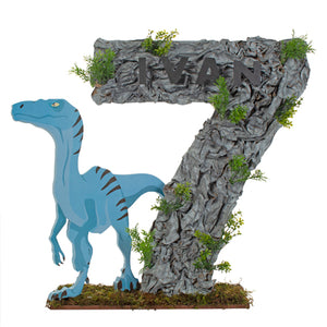Adorno Numero Con Dinosaurio