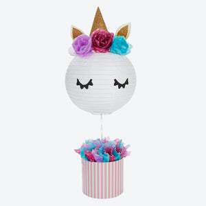 Centro De Mesa Unicornio Con Globo De Papel