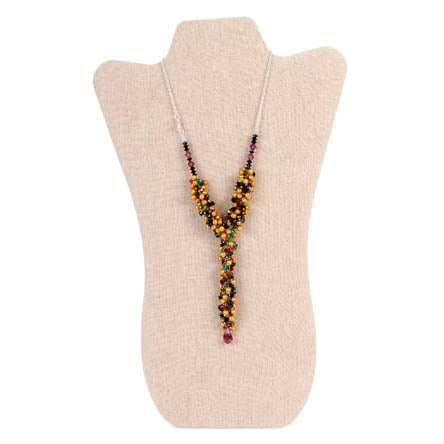 Collar Con Cristales Y Perlas De Colores